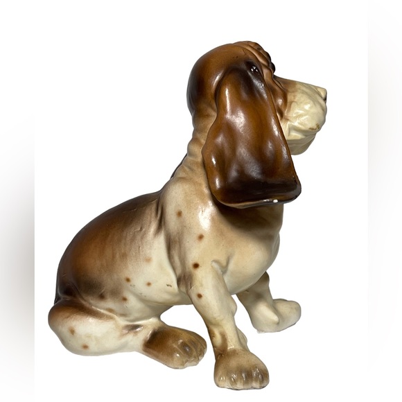 Vintage 1960s  Norcrest Bassett Hound Porcelain  Dog Figurine Made In Japan A233 - Picture 2 of 8
